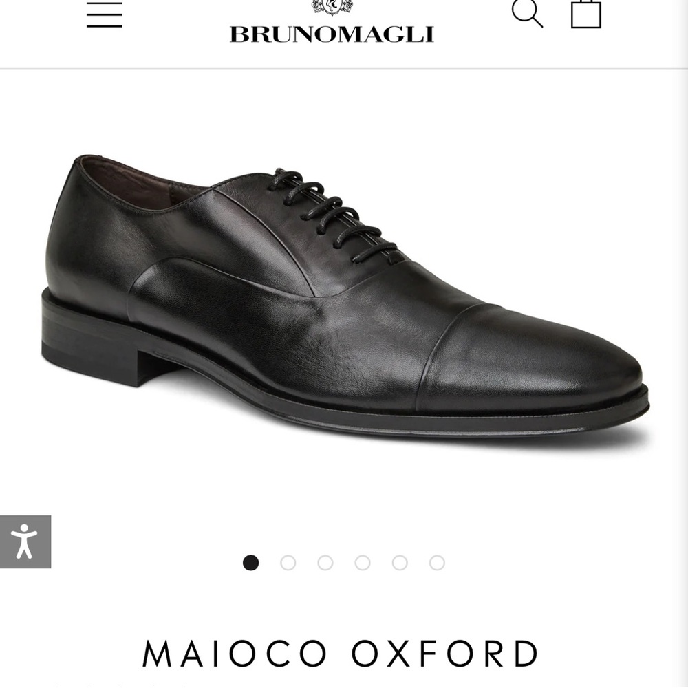 Bruno Magli Maioco Black Leather Oxfords